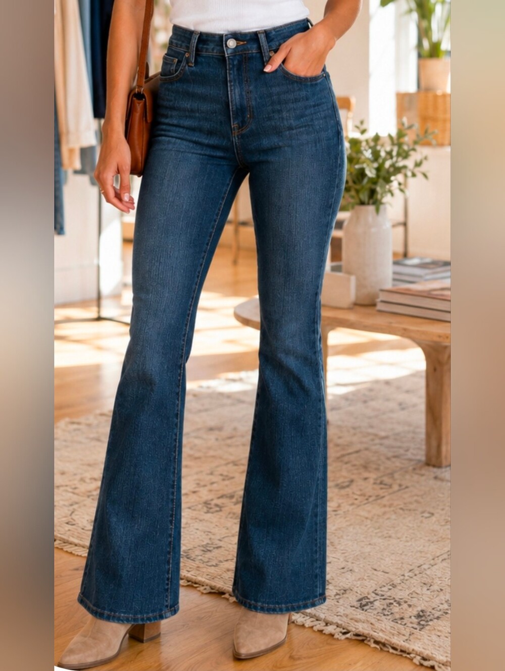 Levi’s 725 High Rise Bootcut Jeans Women’s 25 Dark Wash Stretch Denim